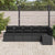 Garden Sofa Set with Cushion 6 pcs Black Poly rattan