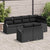 Garden Sofa Set with Cushion 7 pcs Black Poly rattan
