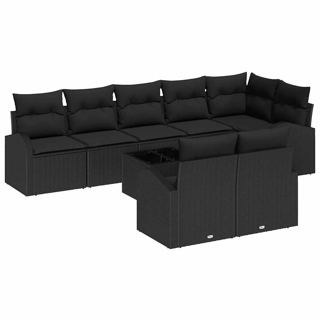 Garden Sofa Set 9 pcs 289 x 124 x 85 cm Poly rattan