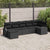 Garden Sofa Set with Cushion 7 pcs Black Poly rattan