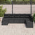 Garden Sofa Set with Cushion 8 pcs Black Poly rattan