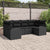Garden Sofa Set 6 pcs Black Poly rattan