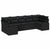 Garden Sofa Set 7 pcs Black Poly rattan