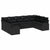 Garden Sofa Set 9 pcs Black Poly rattan