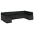 Garden Sofa Set 10 pcs Black Poly rattan