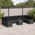 Garden Sofa Set 11 pcs Black Poly rattan