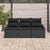 Garden Sofa Set 3 pcs Black Poly rattan