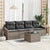 Garden Sofa Set with Cushion Manual 5 pcs Grey 55 x 55 x 37 cm