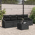 Garden Sofa Set with Cushion Manual 5 pcs Black 55 x 55 x 37 cm