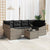 Garden Sofa Set with Cushion Manual 7 pcs Grey 55 x 55 x 37 cm