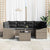 Garden Sofa Set with Cushion Manual 7 pcs Grey 55 x 55 x 37 cm
