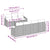 Garden Sofa Set with Cushion Manual 8 pcs Black 55 x 55 x 37 cm
