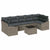 Garden Sofa Set with Cushion Manual 8 pcs Grey 55 x 55 x 37 cm