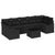 Garden Sofa Set with Cushion Manual 8 pcs Black 55 x 55 x 37 cm