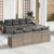 Garden Sofa Set with Cushion Manual 9 pcs Grey 55 x 55 x 37 cm