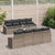 Garden Sofa Set with Cushion Manual 9 pcs Grey 55 x 55 x 37 cm