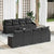 Garden Sofa Set with Cushion Manual 9 pcs Black 55 x 55 x 37 cm