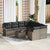 Garden Sofa Set with Cushion Manual 9 pcs Grey 55 x 55 x 37 cm