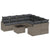 Garden Sofa Set with Cushion Manual 9 pcs Grey 55 x 55 x 37 cm