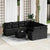 Garden Sofa Set with Cushion Manual 9 pcs Black 55 x 55 x 37 cm