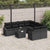 Garden Sofa Set with Cushion Manual 9 pcs Black 55 x 55 x 37 cm