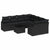 Garden Sofa Set with Cushion Manual 9 pcs Black 55 x 55 x 37 cm