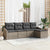 Garden Sofa Set 5 pcs Grey Poly rattan