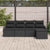Garden Sofa Set 5 pcs Black Poly rattan