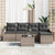 Garden Sofa Set 6 pcs Grey Poly rattan