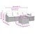 Garden Sofa Set 6 pcs Grey Poly rattan