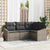 Garden Sofa Set 4 pcs Grey Poly rattan