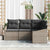 Garden Sofa Set 4 pcs Grey Poly rattan