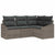 Garden Sofa Set 4 pcs Grey Poly rattan