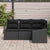 Garden Sofa Set 4 pcs Black Poly rattan