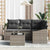 Garden Sofa Set 5 pcs Grey Poly rattan