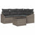 Garden Sofa Set 5 pcs Grey Poly rattan