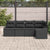 Garden Sofa Set 5 pcs Black Poly rattan