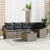 Garden Sofa Set 6 pcs Grey Poly rattan