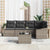 Garden Sofa Set 6 pcs Grey Poly rattan