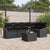Garden Sofa Set 6 pcs Black Poly rattan
