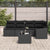 Garden Sofa Set 6 pcs Black Poly rattan