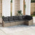 Garden Sofa Set 6 pcs Grey Poly rattan