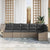 Garden Sofa Set 6 pcs Grey Poly rattan