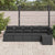Garden Sofa Set 6 pcs Black Poly rattan