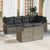 Garden Sofa Set 7 pcs Grey Poly rattan