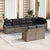 Garden Sofa Set 8 pcs Grey Poly rattan