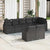 Garden Sofa Set 8 pcs Black Poly rattan