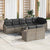 Garden Sofa Set 9 pcs Grey Poly rattan