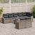 Garden Sofa Set 9 pcs Grey Poly rattan
