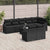 Garden Sofa Set 9 pcs Black Poly rattan